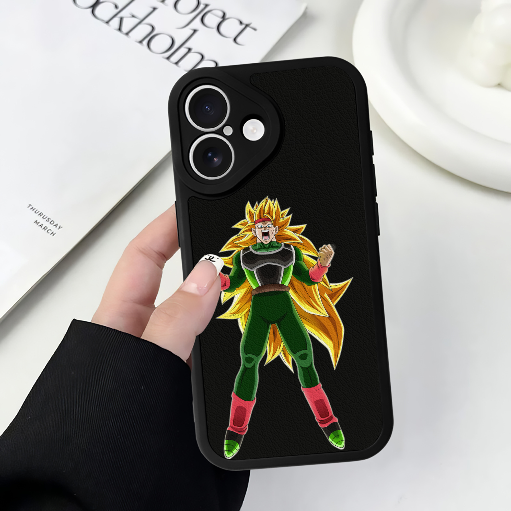 （画像用） ドラゴンボール ブロリー DRAGON BALL Broli 【iPhone 16シリーズ対応】シリコンスマホケース（レザー調） 材質：シリコン